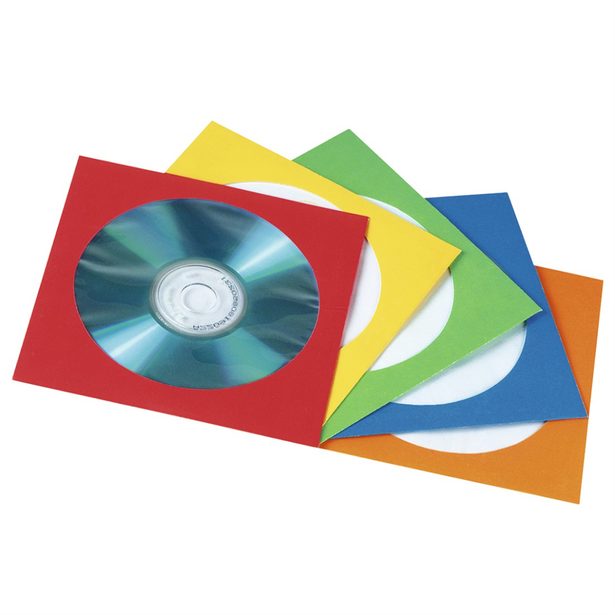 Hama papírové obaly na CD/DVD, barevné, balení 100 ks (cena za balení)