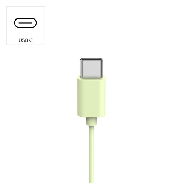 Hama USB-C sluchátka s mikrofonem Fun C, uzavřená, zelená
