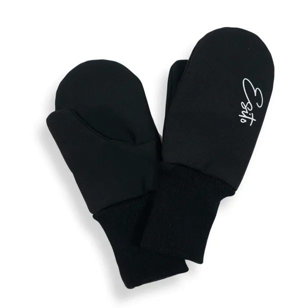 ESITO Palcové rukavice softshell Black - černá
