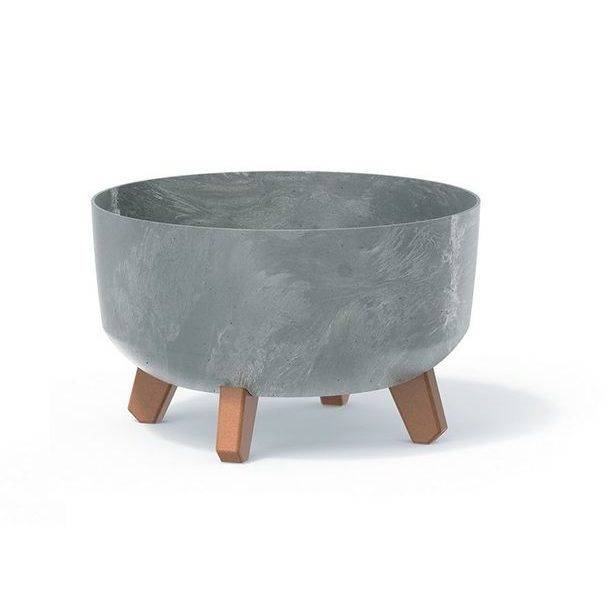 květ. d28,5x17,7 GRACIA LOW šedý