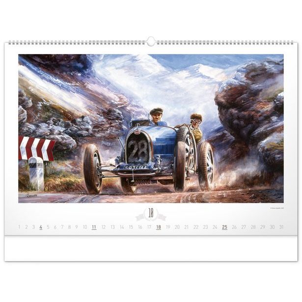 NOTIQUE Nástěnný kalendář Oldtimers – Václav Zapadlík 2026, 64 x 42 cm
