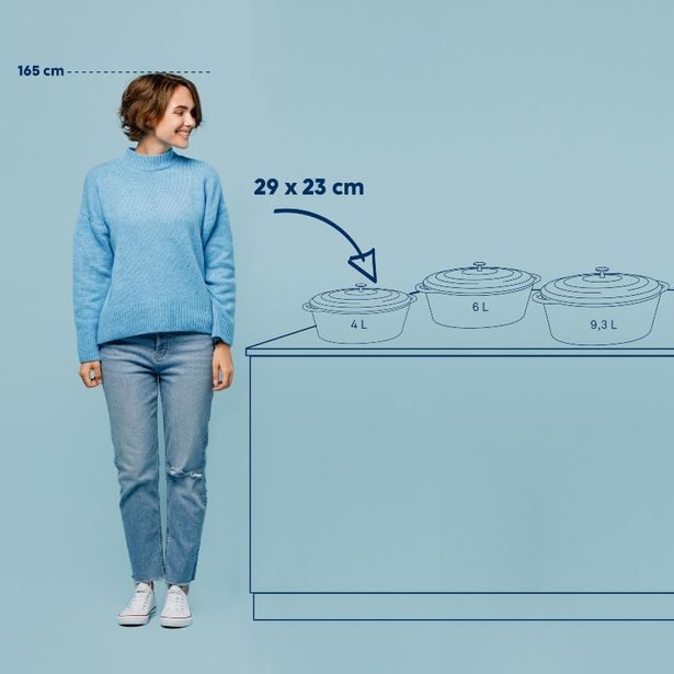 KELA Pekáč litinový s poklicí CALIDO 29x23x11cm černá KL-12861