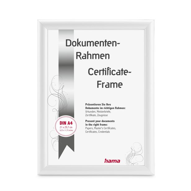 Hama rámeček plastový SWING, bílá, 21x29,7 cm (formát A4)