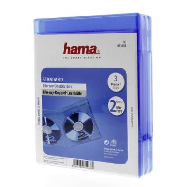 Hama obal pro 2 Blu-ray disky, modrý, 3 ks v balení (cena za balení'
