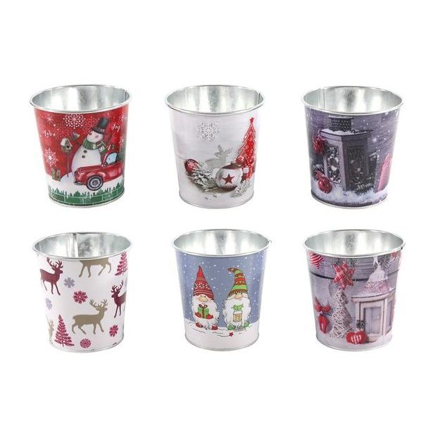 SVENSKA LIVING NÁDOBA PLECHOVÁ ?10x10CM VANOČNÍ MOTIV_hamashop