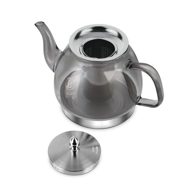 BERLINGERHAUS Konvice čajová termosklo s filtrem 1,2 l šedá pro indukci BH-8944