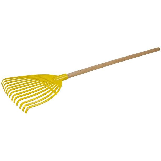 Hrábě na listí 60 cm s dřevěnou rukojetí
