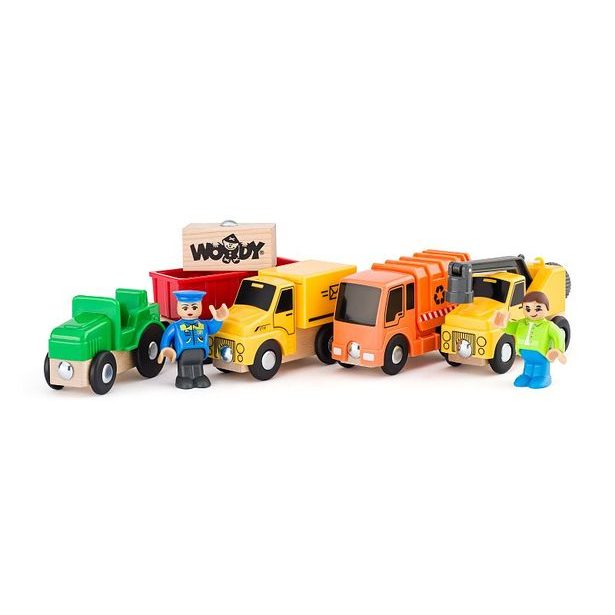 WOODY Sada aut - Užitkové vozy, 8ks