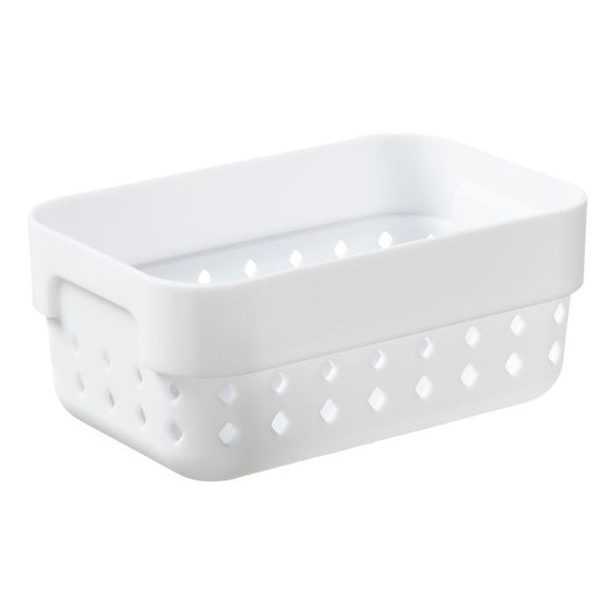 košík SEOUL S-organ., 12x8x5cm-bílý, plast