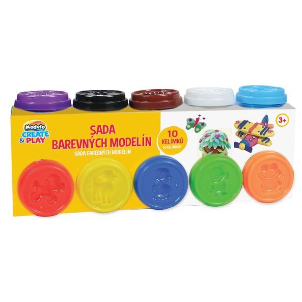Modelína 10 xc 50g, různé barvy