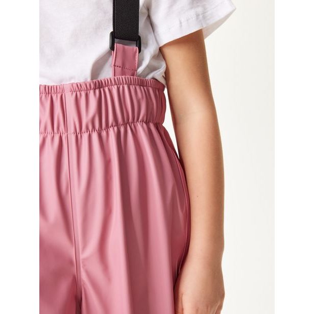 Unuo Dětské nepromokavé kalhoty bez zateplení, Starorůžová