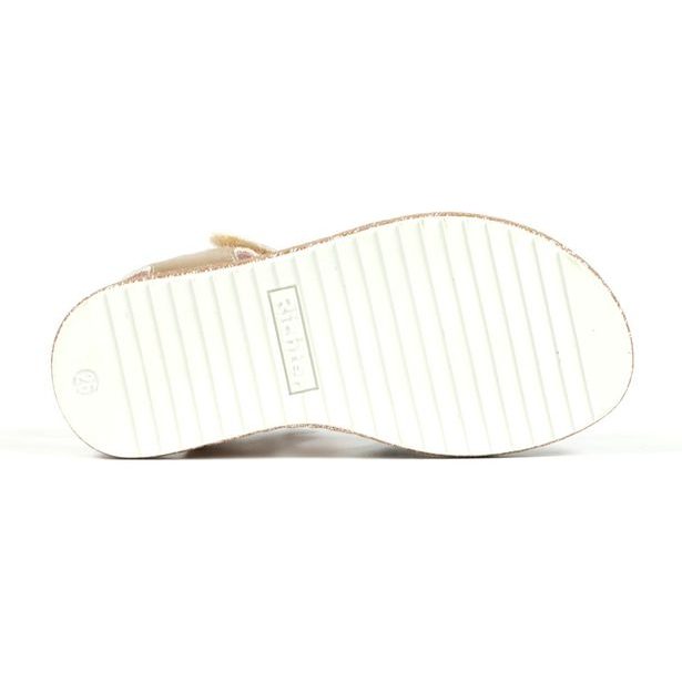 Dívčí kožené sandálky Richter - salmon/gold