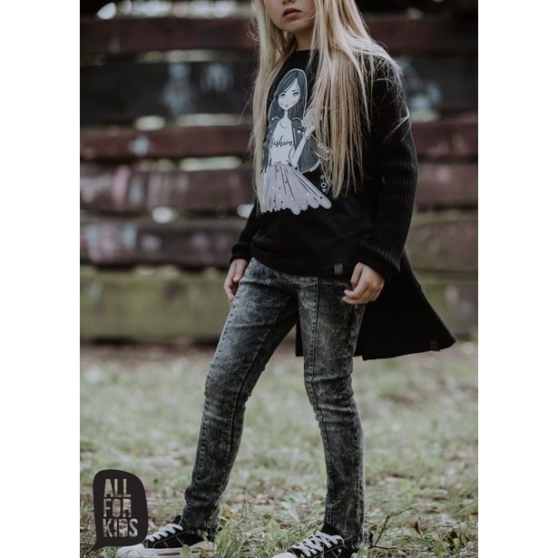 Dívčí kardigan, černý, Cardigan kids, black