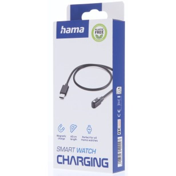 Hama nabíjecí kabel pro Hama smart hodinky, magnetický, USB-C, 60 cm, černý