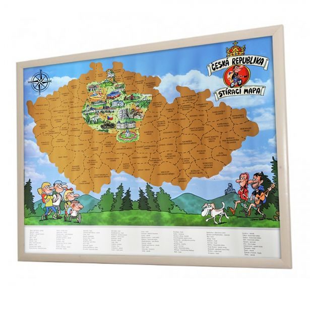 Stírací mapa Česká republika