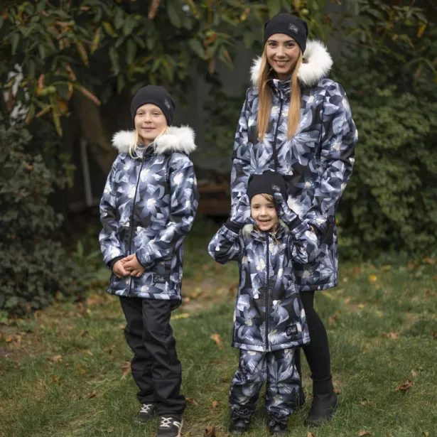 ESITO Dětské softshellové oteplovačky na zimu Black - černá