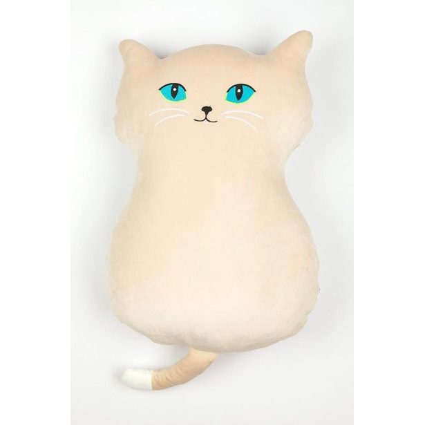 KOČKA VELKÉ OČI béžová 53 cm