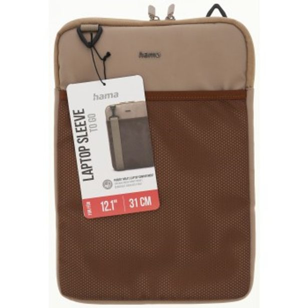 Hama To Go, obal na notebook/tablet, uhlopříčka do 31 cm (12,1"), popruh na rameno, béžový/hnědý