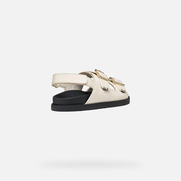 Smetanové dívčí sandály Geox Sandal Foammentera