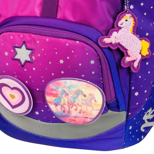 BAAGL Školní batoh Airy Koně srdce