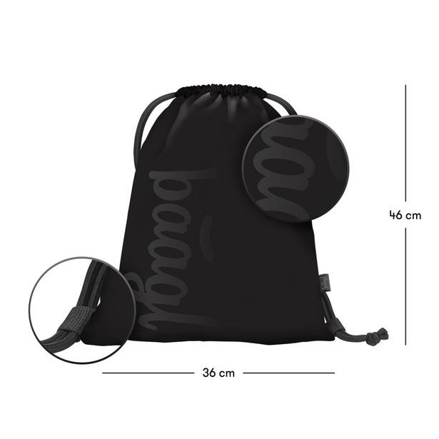 BAAGL SET 3 Cubic Uni černá: batoh, penál, sáček