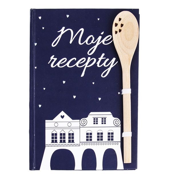 Kniha na recepty s vařečkou DOMKY