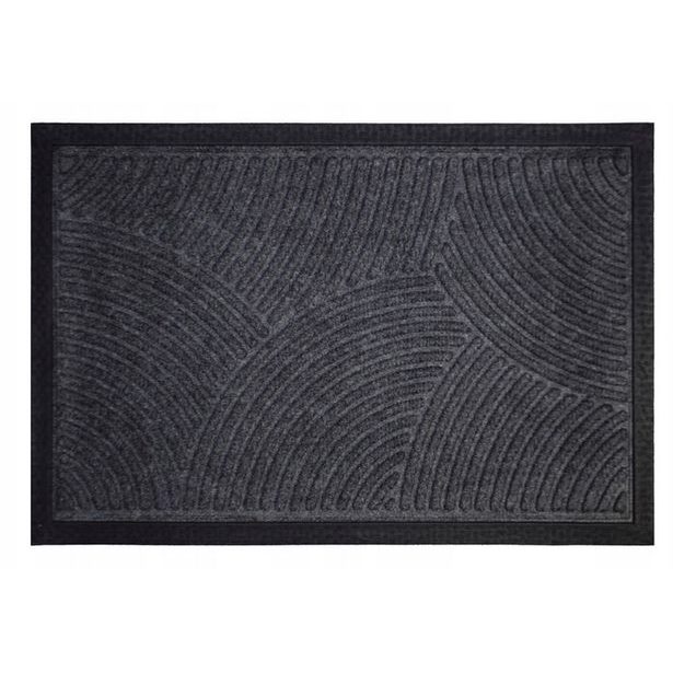 rohož 60x40cm VLNKY DN-01 šedá, guma+textil