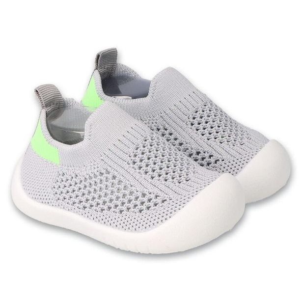 Síťované, lehké Befado botičky pro miminka šedé 002P052