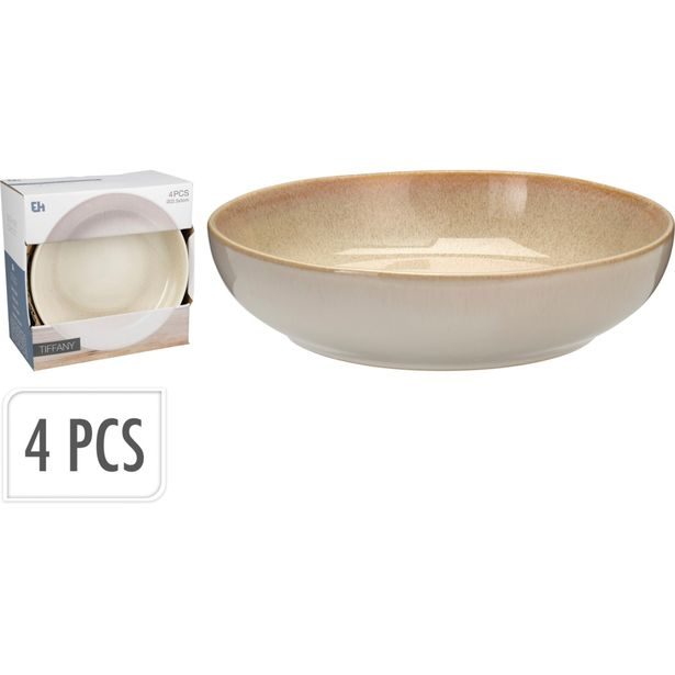 EXCELLENT HOUSEWARE Talíř hluboký sada 4 ks pr. 23 cm béžová KO-Q07000050