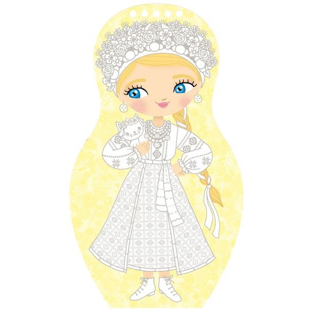 Oblékáme ukrajinské panenky ALINA – Omalovánky