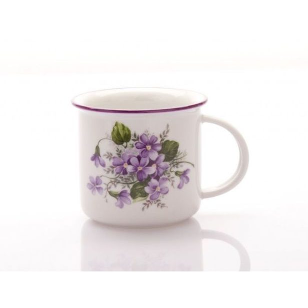 hrnek 250ml TINA - FIALKY, čes.porcelán