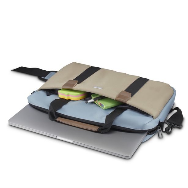 Hama Silvan, brašna na notebook, 40-41 cm (15,6-16,2"), recyklovaný polyester, béžová/světle modrá
