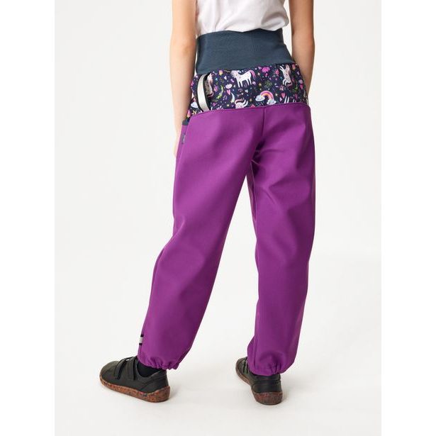 Unuo, Softshellové kalhoty s fleecem, Ostružinová, Jednorožci