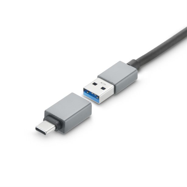 Hama USB hub, 7 portů, USB 3.2, 5 Gb/s, USB-C adaptér, síťový zdroj
