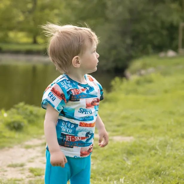 ESITO Tričko s krátkým rukávem Surfing - tyrkysová