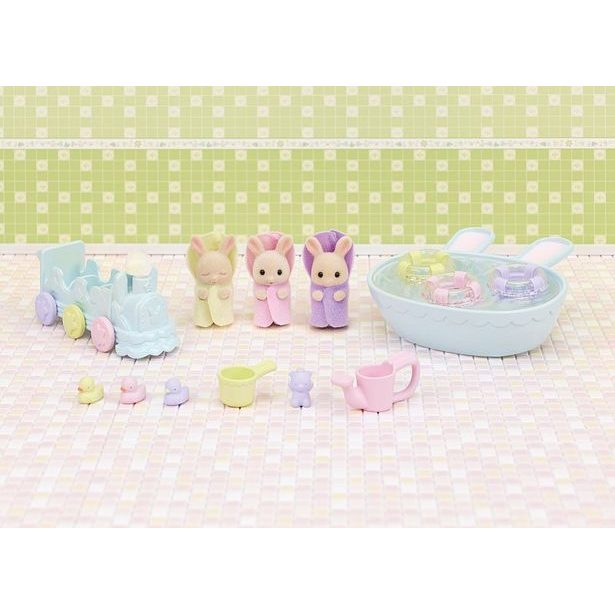 Sylvanian family Koupel trojčat králíčků