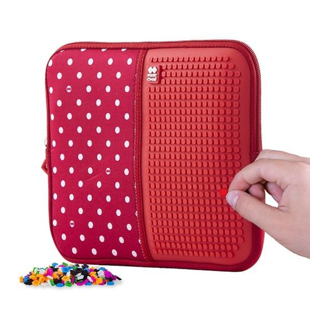 PIXIE CREW PIXIE CREW Kreativní XL pouzdro na drobnosti červená látka s bílými tečkami