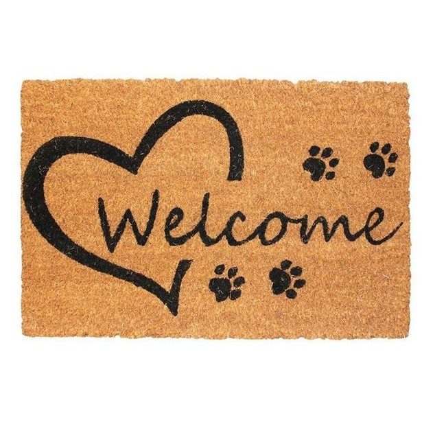 rohož 60x40cm WELCOME srdce, kokos