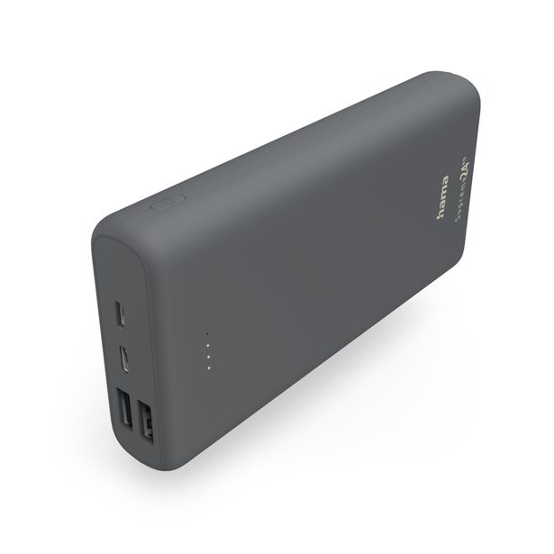 Hama Supreme 24HD, powerbank, 24000 mAh, 3 A, 3 výstupy: 1x USB-C, 2x USB-A