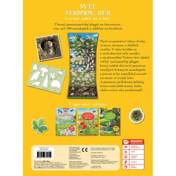SVET STROMOV, húb a zvierat našich lúk a lesov – Knižka s plagátom a samolepkami