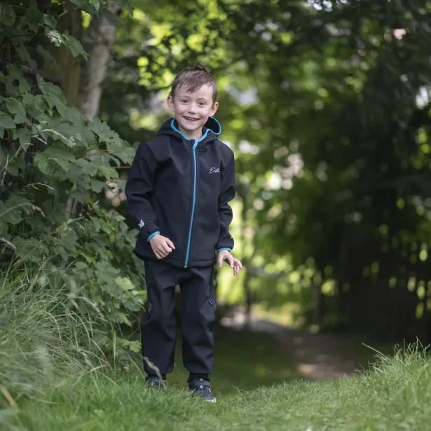 ESITO Dětská softshellová bunda DUO Turquoise - černá