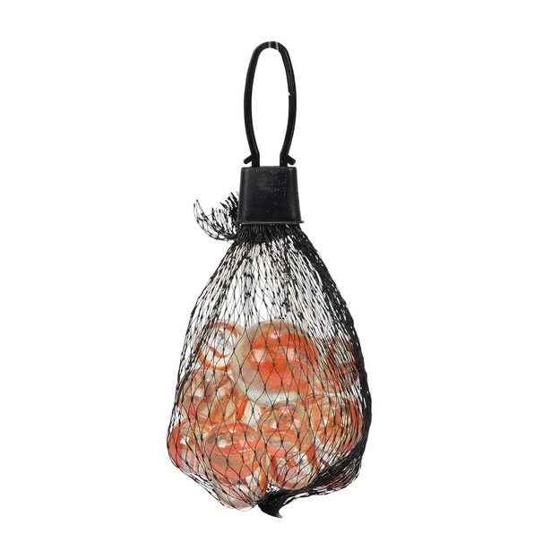 Skleněné kuličky v síťce, 6 druhů, 20DP