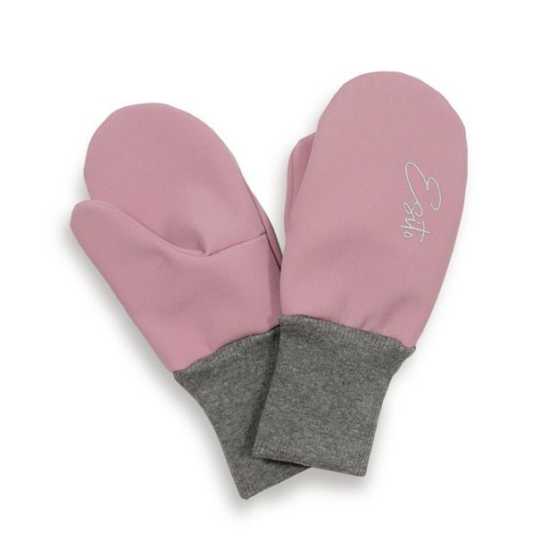 ESITO Palcové rukavice softshell Shell pink - růžová