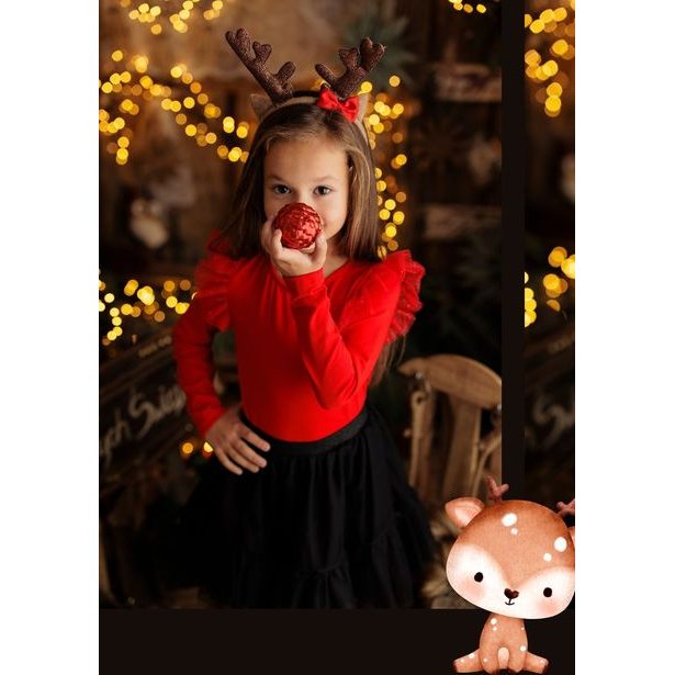 Dívčí blůzka Lily Grey červená tyl