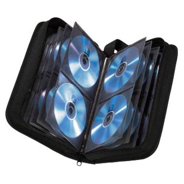 Hama Wallet 64, pouzdro pro 64 CD/DVD/Blu-ray disků, nylonové, černé