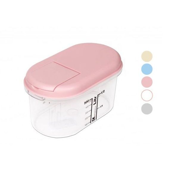 dóza 0,50l OVÁL na syp.potr., mix barev, plast