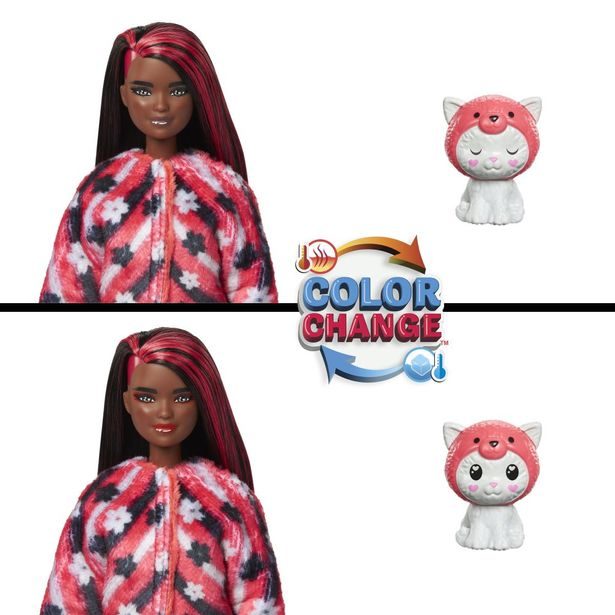 BRB CUTIE REVEAL BARBIE V KOSTÝMU - KOTĚ V ČERVENÉM KOSTÝMU PANDY