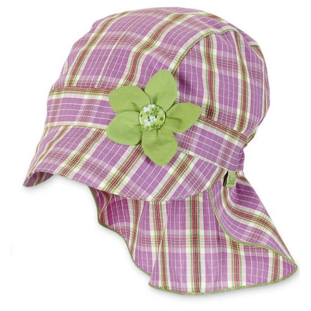 Bavlněná dětská čepice fialová s UV filtrem 30+ Sterntaler; Velikost čepice: č. 45