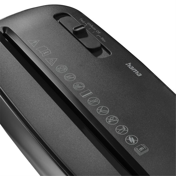 Hama Classic S61, skartovačka, přímý řez, 6 listů, bezpečnostní úroveň P2 T2 E2