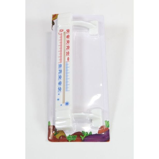 teploměr 21x2,5cm okenní, -50°C+50°C, samolep., plast